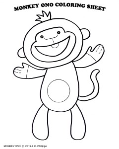 MonkeyOnoColoringPage