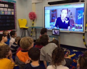 J.C. Phillipps Skype session with a classroom
