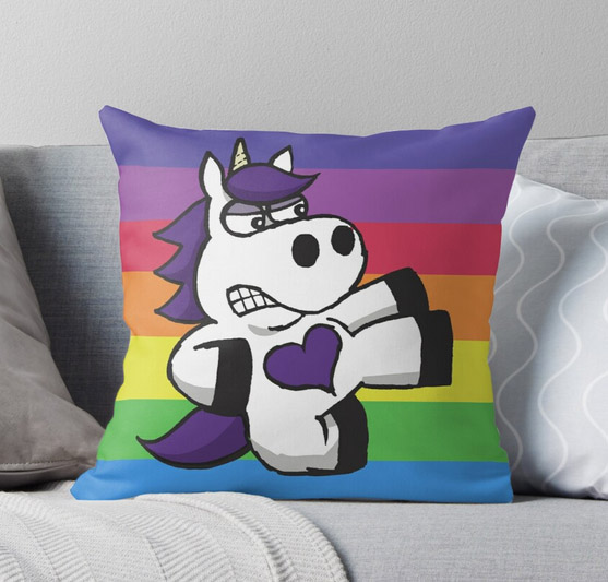 Rainbow Slasher Pillow