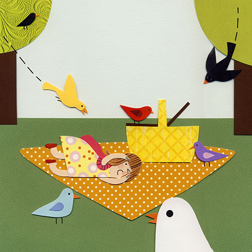 Too many birds at teh picnic